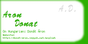 aron donat business card